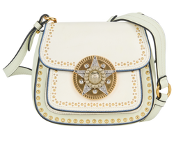 Dahlia Star Crossbody Bag, Leather, White, 197, 2*